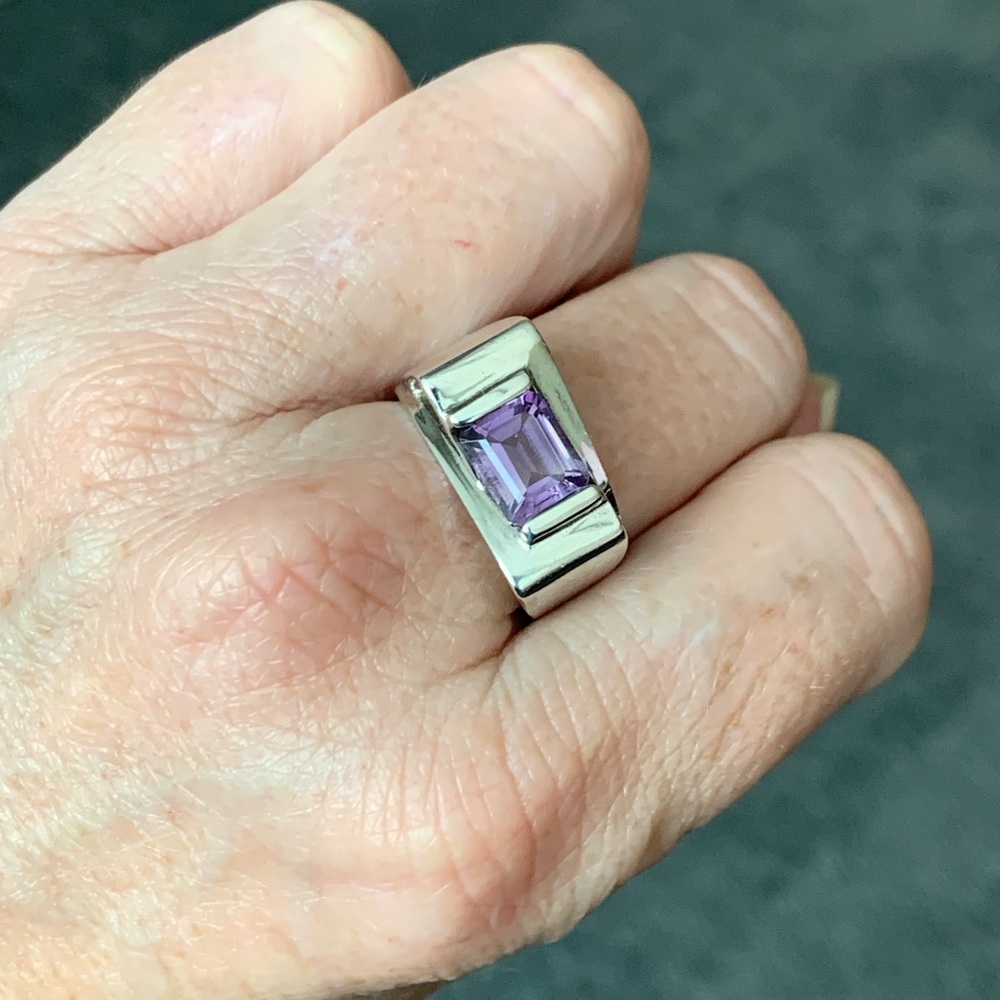 Silver Ring With Amethyst - image 7